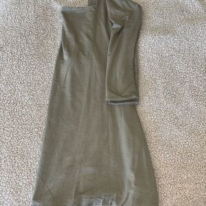 Oh Polly One Shoulder Olive Dress